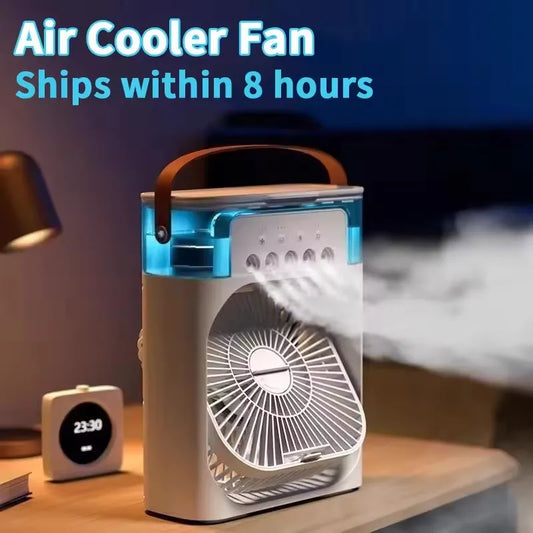 Ventilateur portable trois en un 2025, climatiseur, petit refroidisseur d'air domestique, lumière LED nocturne, humidificateur, climatiseur, maison